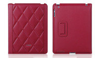 TS-Case Lattice Grain - Красный кожаный чехол TS-Case Lattice Grain для iPad 2