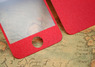 Красная кожаная наклейка Mallper Fiber для iPhone 4/iPhone 4s