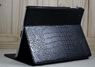 TS-Case Croco collection - Черный кожаный чехол TS-Case Croco для iPad 2/New iPad